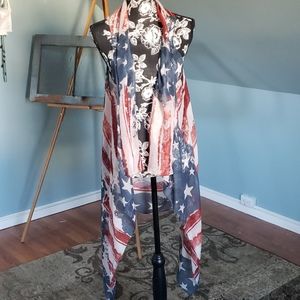 Maurices high-low patriotic vest
